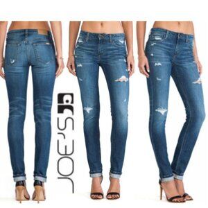 JOE'S THE SKINNY mid-Rise Distressed Skinny Jeans Size 26